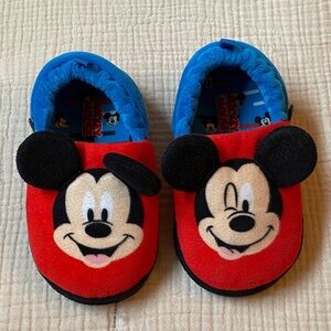 Disney Mickey Mouse Kids Slippers - Red and Blue